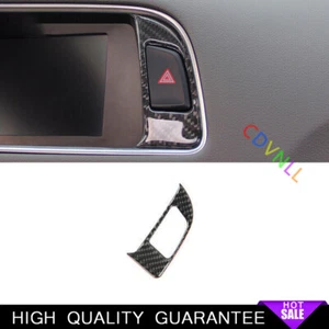 Mergency Light Button Frame Trim 1* Fit For Audi Q5 2009-2017 Real Carbon Fiber - Picture 1 of 4