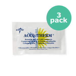 Medline Accu-therm Reusable Hot Cold Gel Packs 138020 5" x 10" 3 PACK