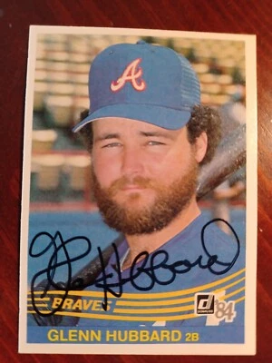 GLENN HUBBARD 1984 Donruss # 432 autographed signed baseball card BRAVES 84 AUTO - Image 1 of 3