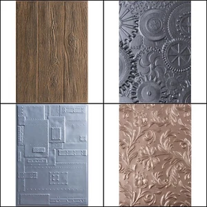 Tim Holtz Sizzix 3D TEXTURE FADES Embossing Folder- U PICK Sparkle, Woodgrain - Picture 1 of 34