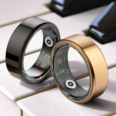 Smart Ring Fitness Tracker Heart Rate SPO2/BP Sleep Monitoring IP68 Waterproof - Image 1 of 4