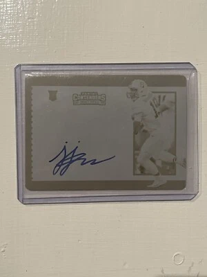 2019 Contenders Draft Printing Plate 1/1 JJ Arcega-Whiteside Rookie Auto RC - Image 1 of 2