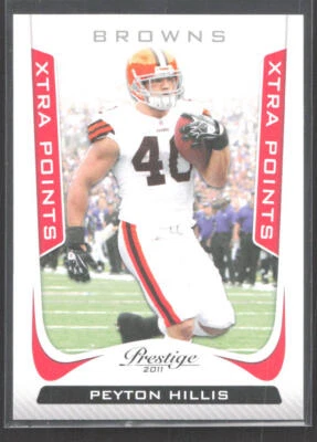 2011 Panini Prestige Peyton Hillis Xtra Points Red #/100 #50 Cleveland Browns - Image 1 of 2