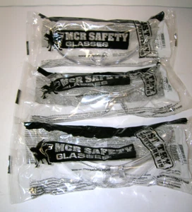 3 MCR Clear Lens Frameless Safety Glasses Anti-Fog Scratch Resistant Wrap Around - Picture 1 of 9