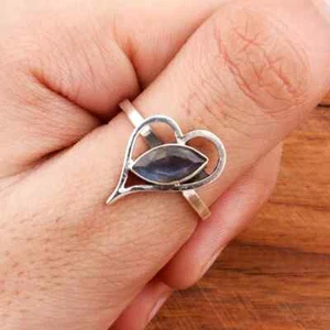 Labradorite925 Sterling Silver Band& Statement Ring Handmade ring All Size-U-147 - Picture 1 of 12