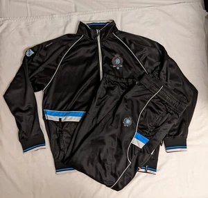 Vtg Akademiks Stadium Tracksuit Men’s Black Blue Pants + Jacket Size 4XL - Picture 1 of 14