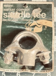 Vintage  MELARD 23403 Brass Instant Connect  3/4" pipe Saddle TEE - Orig package - Picture 1 of 2
