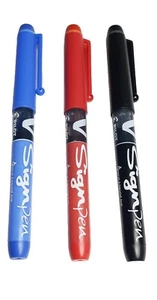 3x Pilot V Sign Pen - Liquid Ink Medium Fibre Tip 2.0mm Marker - Picture 1 of 4