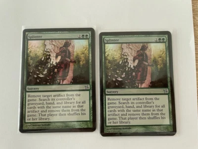 MTG 2X FOIL BETRAYERS OF KAMIGAWA SPLINTER NM MAGIC THE GATHERING GREEN UNCOMMON - Image 1 of 4