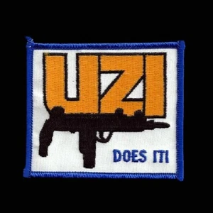 UZI DOES IT HAT PATCH SUBMACHINE GUN IDF PIN UP SECURITY POLICE SPECIAL FORCES 2 - Picture 1 of 7