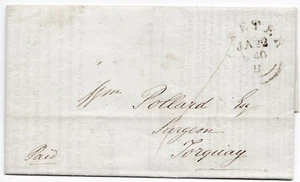 1840 2nd WEEK UPP EXETER PMK W OF ENGLAND INSURANCE ELIZABETH FIELD OF TORQUAY - Picture 1 of 2