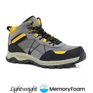 Mens Hiking Boots MEMORY FOAM Walking Ankle Trail Trekking Hiker Trainers Shoes - Picture 1 of 7