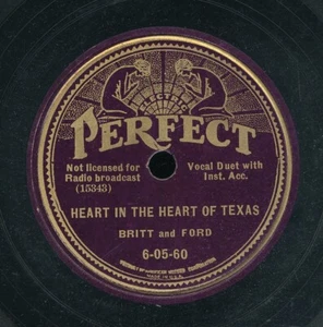 78tk-hillbilly-PERFECT 6-05-60-Britt and Ford-(Heart in the heart of Texas/When) - Bild 1 von 2