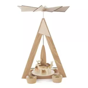 Tischpyramide Rehe- Natur für Kerzen BxHxT 20x29x20cm NEU Weihnachtspyramide - Bild 1 von 1