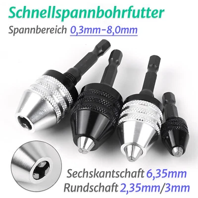 0.3mm-8mm Bohrer Schnellspannbohrfutter Für Dremel Elektroschleifer Bohrfutter - Bild 1 von 4