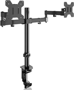 Bracwiser Dual Monitor Mount, Double Monitor Arm for 13-27 inch LCD LED Screens, - Picture 1 of 8