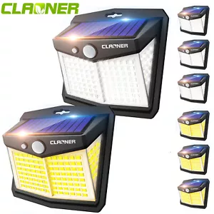 1-8Stk Solarleuchte Solarlampe mit Bewegungsmelder 128 LED Außen Fluter Strahler - Bild 1 von 21
