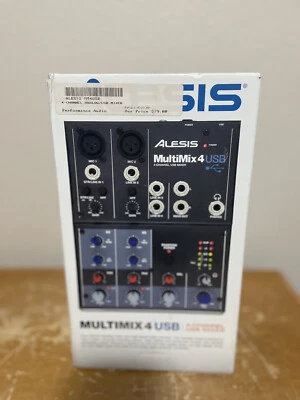 Alesis MultiMix4 USB 4 Channel Mixer Mixing Board Open Box - Image 1 of 4