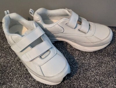 Sapatos de caminhada ortopédicos Drew Paige couro branco com duas alças tamanho 9 - Novo sem etiquetas - Imagem 1 de 4