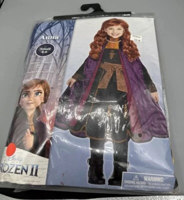 Disney Frozen 2 Princesa Anna Vestido de Viaje Disfraz Halloween 4-6, Pequeño Foto 1 de 4