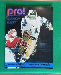 Houston Oilers vs Cincinnati Bengals ~ 31 de octubre de 1971 ~ programa completo/astrodome - Imagen 1 de 2