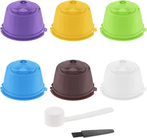Reusable Coffee Capsule for Nescafe Dolce Gusto Brewers, 6 Pack Refillable Color - Picture 1 of 12