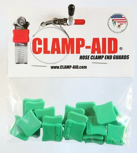 20 PK VERDE 1/2" Abrazadera Manguera Abrazadera Extremo Tapas Protectores Cubiertas Mangas Seguridad - Imagen 1 de 12