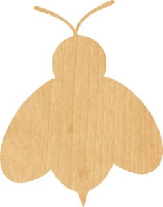 Bee 1 Laser Cut Out Wood Shape Craft Supply - Woodcraft Cutout