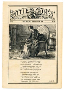1889 THE LITTLE ONES LUTHERAN PUBLICATION SOCIETY SUNDAY SCHOOL LESSON VOL X-23 - Picture 1 of 4