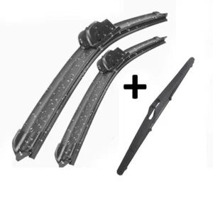 Suzuki Grand Vitara Wiper Blades Aero For SUV 2005-2016 FRONT PAIR & REAR 3 xBL - Picture 1 of 10