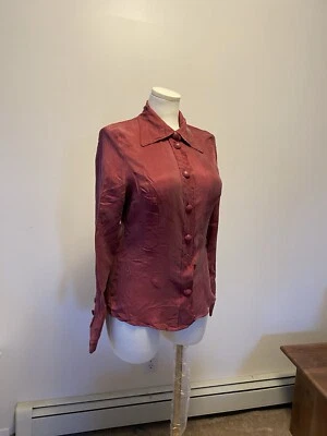 Vintage NUVULA Lindo Vegano, Blusa Designer Rayon, Extra Grande - Imagem 1 de 4