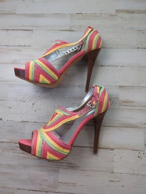 Zapatos REPORT SIGNATURE Talla 8 Coloridos MULTI RAFFIA LUCIE TACONES ALTOS Foto 1 de 4