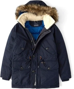 NWT Abercrombie & Fitch Genuine Men's Down Ultra Parka Navy Blue Size Small $280 - Picture 1 of 2