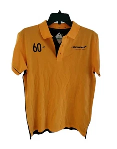 McLaren Racing Organic Cotton Polo Shirt Orange Size Medium F1 Team Tee #60 - Picture 1 of 10