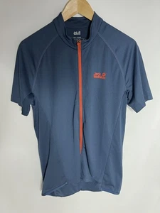 Jersey de ciclismo Jack Wolfskin Tourer QMC FZ | Para hombre | Azul/Rojo | Mediano | Nuevo - Imagen 1 de 14