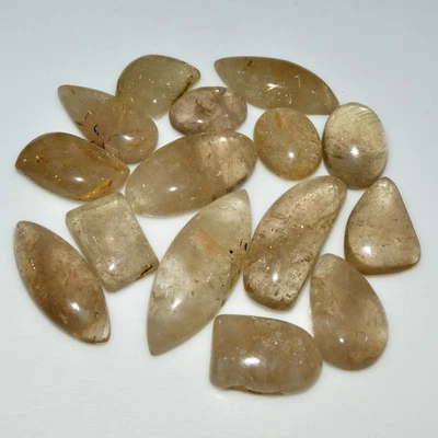 15 Pcs 211 Cts Natural Rutile Quartz Cabochon Loose Gemstone 35x12 14x10mm #3404 - Image 1 of 4
