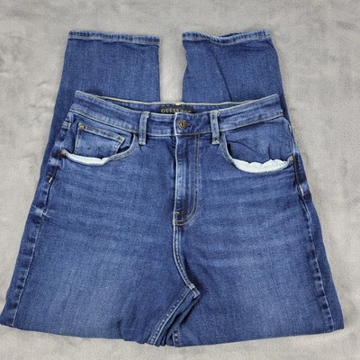 Pantalones de mezclilla Guess para mujer talla 27 Jaqueline calce relajado azul se adapta a 28x26 Foto 1 de 4