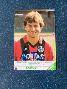 Autogrammkarte "Klaus THEISS" Eintracht Frankfurt PORTAS signiert - Bild 1 von 4