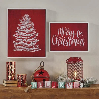 Guirnalda de decoración navideña bloques de madera exclusivos Homestyles Believe nueva Foto 1 de 3