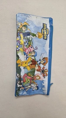 VTG 2000 Fox Kids Digimon  School Study Pencil Bag Pouch - Image 1 of 4