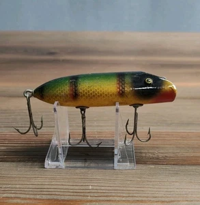 Esca in legno vintage Sure-strike 3,75" colore Pikie - Foto 1 di 7