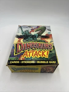 Dinosaurs Attack 1988 Topps Bubble Gum Vintage Card Box 48 Sealed Packs FULL - Picture 1 of 3