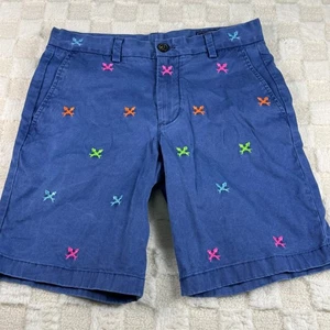 Vineyard Vines Mens 28 Blue Cotton Shorts Colorful Fish Embroidered - Picture 1 of 10