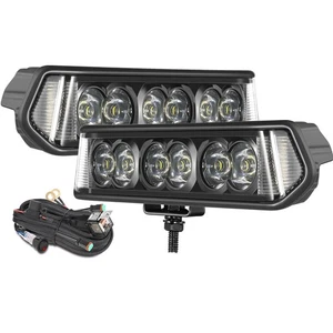 2x 7" Side Shooter LED Work Light Bar Pods Spot Flood Combo Driving Fog Off Road - Picture 1 of 16