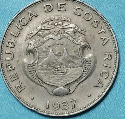 1937(L) Costa Rico Colon Free Shipping - Image 1 of 4