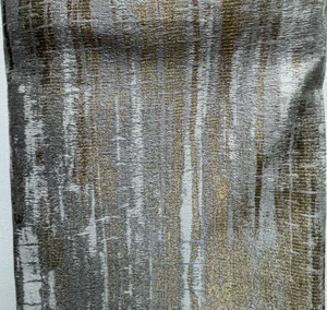 GP&J Baker Regal Silk Silver/Bronze  Designer Fabric Remnant 24"x25" - Picture 1 of 4