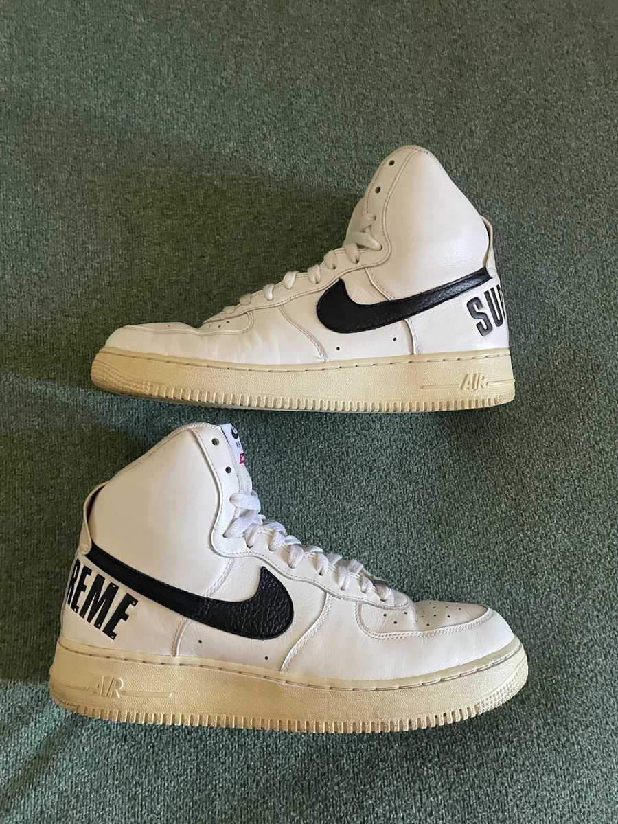Nike Supreme x Air Force 1 Supreme High White | eBay