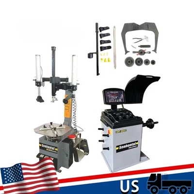 2.0HP Tire Changer Wheel Changers Machine Balancer Rim Clamp Combo 988 680N - Image 1 of 4