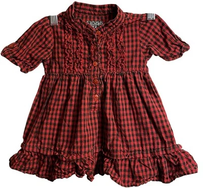 Vestido De Colección Children's Place 12Mo Niña Pradera Guinga Volantes En Niveles Cottagecore Foto 1 de 4