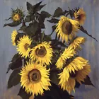 Sunflower oil painting Canvas Giclee Art Print for living room L2578